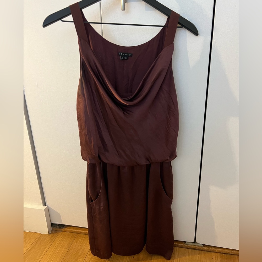 Theory silk mini dress